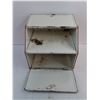 Image 2 : Vintage Metal Bread Box - 1 Hinge Broken - 13x11x11"