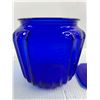 Image 3 : Vintage Blue Art Glass Cookie Jar