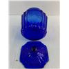 Image 4 : Vintage Blue Art Glass Cookie Jar