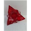 Image 3 : Red Art Glass Centerpiece Bowl