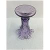 Image 2 : Purple Ruffled Art Glass Vase - 7.5" High