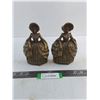 Image 1 : Pair of Vintage Metal "Colonial Lady" Book Ends