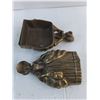 Image 4 : Pair of Vintage Metal "Colonial Lady" Book Ends