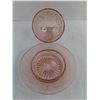 Image 2 : Vintage Pink Depression Glass Butter Dish