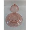 Image 3 : Vintage Pink Depression Glass Butter Dish