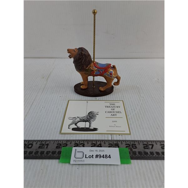 The Franklin Mint "Lion" Carousel Porcelain Ornament - Tail Broken