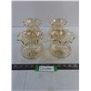Image 1 : Set of 4 Ruffled Glass Light Shades