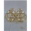 Image 3 : Set of 4 Ruffled Glass Light Shades