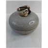 Image 2 : Granite Curling Stone - Split Wooden Handle - 10.5" Diameter - Pickup Only