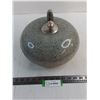 Image 1 : Granite Curling Stone - Split Wooden Handle - 10.5" Diameter - Pickup Only