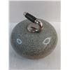 Image 2 : Granite Curling Stone - Split Wooden Handle - 10.5" Diameter - Pickup Only