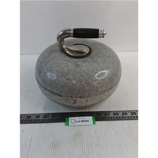 Granite Curling Stone - Dented, Handle Loose - 10.5" Diameter - Pickup Only