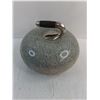 Image 3 : Granite Curling Stone - Dented, Loose Handle - 10.5" Diameter - Pickup Only