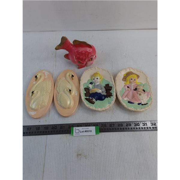 Assorted Vintage Chalkware Decor