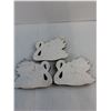 Image 2 : Set of 3 Vintage 'Black Swan' Chalkware Decor