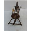 Image 2 : Vintage Wooden Replica Textiles Spinning-Wheel - 16" High
