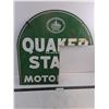 Image 1 : Portion of Vintage Metal Quaker State Hanging Sign - 26.5" Longest Part - Pickup Preferred