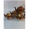 Image 2 : (5) Ceramic Teapots, Wicker Teapot Decor & Basket