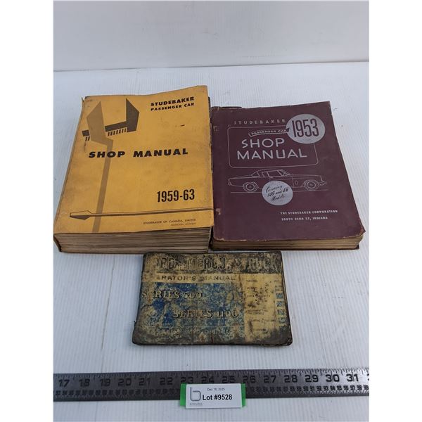 (2) 1950's Studebaker Shop Manuals & 1965 Ford/Mercury Trucks Owner's Manual