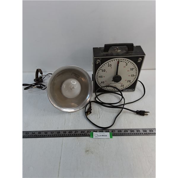 Mountable Flood Light - Tested, Fisher Scientific Model 171 Universal Timer - Untested