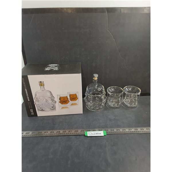 Set of In Box Star Wars "Imperial Stormtrooper" Decanter and Glasses