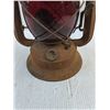 Image 3 : Vintage "Red Glass" Kerosene E.T.Wright Lantern - 15" High - Cannot Ship