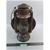 Image 1 : Vintage #4 E.T.Wright Rail Road Inspector Kerosene Lantern - 15" High - Cannot Ship
