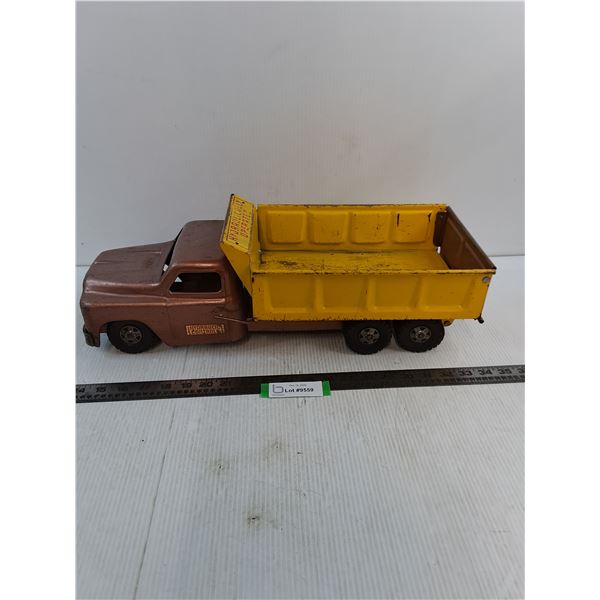 Vintage Strutco Pressed Steel Hydraulic Toy Dump Truck - Tested - 20" Length