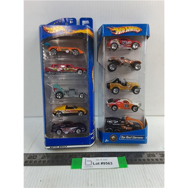 (2) In Box Hot Wheels 5-Pack of Toy Vehicles