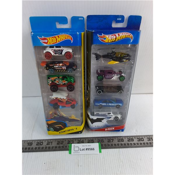 (2) In Box Hot Wheels 5-Pack of Toy Vehicles