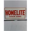 Image 1 : Metal "Homelite Chain Saws" Sign - 21" x 12"