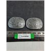 Image 1 : (2) Metal "1992 & 1993 Hesston Rodeo" Belt Buckles