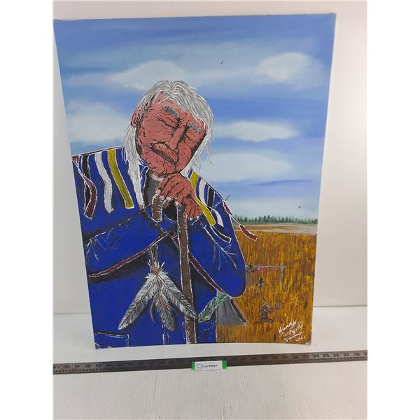 Canvas "Indigenous Themed" Wall Art by Garry Montgrand - 22" x 30" - Pickup Only