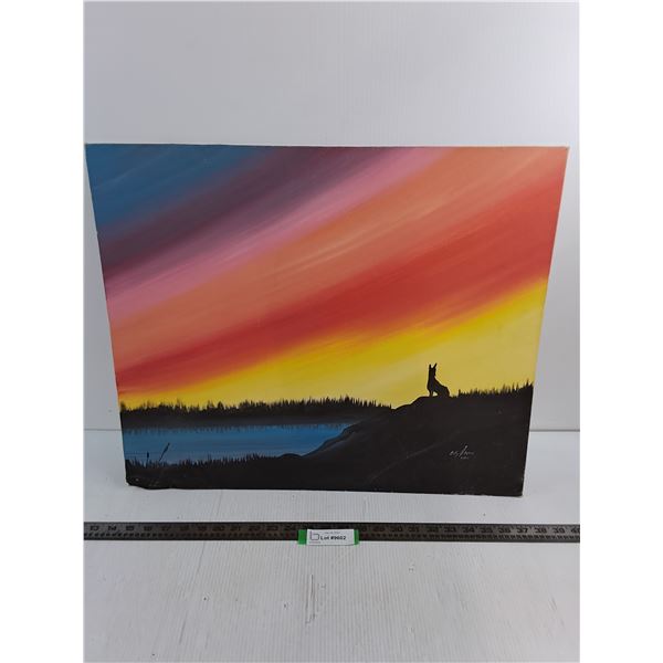 Canvas "Wolf & Sky" Wall Art by Billy Brass - 20" x 24"