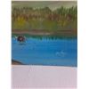 Image 2 : Canvas "Moose In Lake" Wall Art by Billy Brass - 20" x 24"