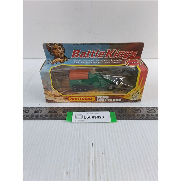 Matchbox In Box "Battle Kings" M3A1 Halftrack Replica w/Soldiers