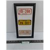 Image 1 : Framed Set of 3 Miniature US State License Plates - 7.5" x 13.5"