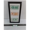 Image 1 : Framed Set of 3 Miniature US State License Plates - 7.5" x 13.5"