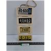 Image 1 : Wood Mounted Set of 4 Miniature Provincial License Plates Wall Decor - 13" x 6"