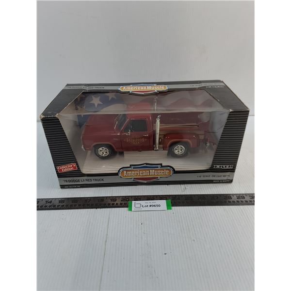ERTL American Muscle In Box Die-Cast 1:18 Scale1978 Dodge Lil Red Truck