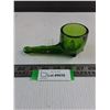 Image 1 : Vintage Green Glass Pipe Ornament