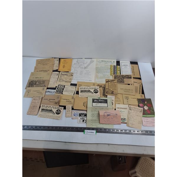 Large Quantity of Vintage Literature/Advertisements/Receipts/Envelopes