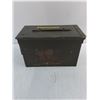 Image 2 : Vintage Metal Ammunition Box - 12x6x7"