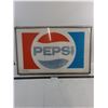 Image 1 : Galvanized Steel Framed 'Pepsi' Store Sign - 29.5x19x2.5" - Pickup Only