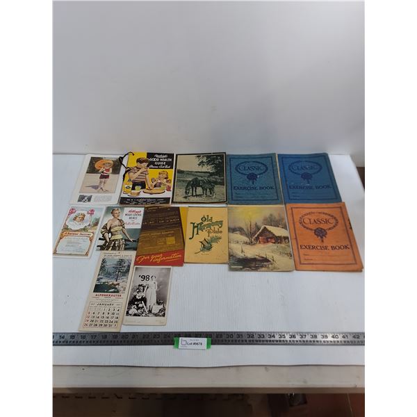 Assorted Vintage Literature, Note Books