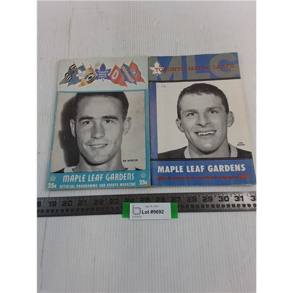 (2) 1950's Toronto Maple Leafs Programme Magazines