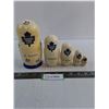 Image 1 : Wooden Toronto Maple Leafs Russian Doll Set (Sundin, Mogilny, Tucker, Domi, Belfour)