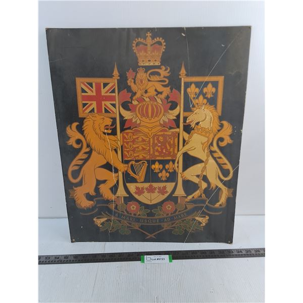 Canadian "Coat of Arms" Poster Board - 19" x 23" - Some Damage