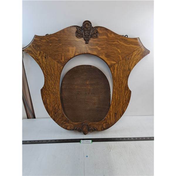 Vintage Wooden Dresser Mirror Frame - 28.5" x 31" - 2 Pieces - Pickup Only