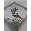 Image 2 : Vintage Bird Decor ("Golden Prairie Motors" Wall Mirror, Thermometer)